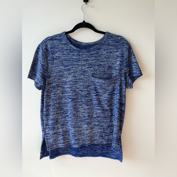Rag & Bone Heathered Blue Short Sleeve T-Shirt - Picture 1 of 4